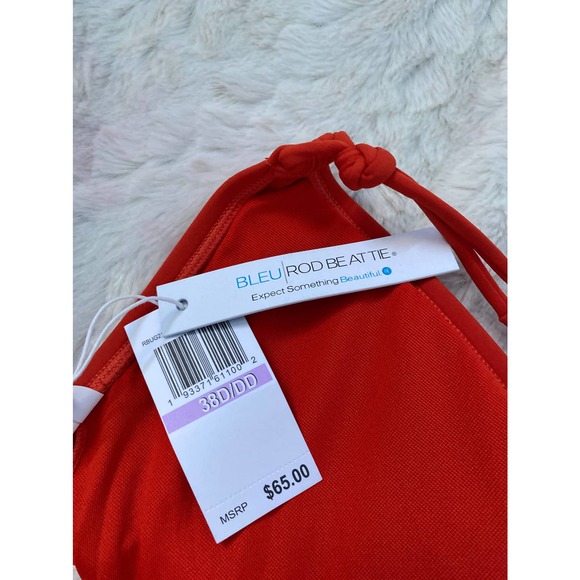 NWT Bleu | Rob Beattie bikini top. Size 39 d/dd. Orange - Picture 4 of 4